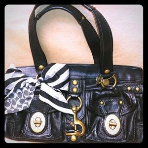 Coach black leather purse